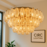 Chiara Clear Glass Flushmount 22"